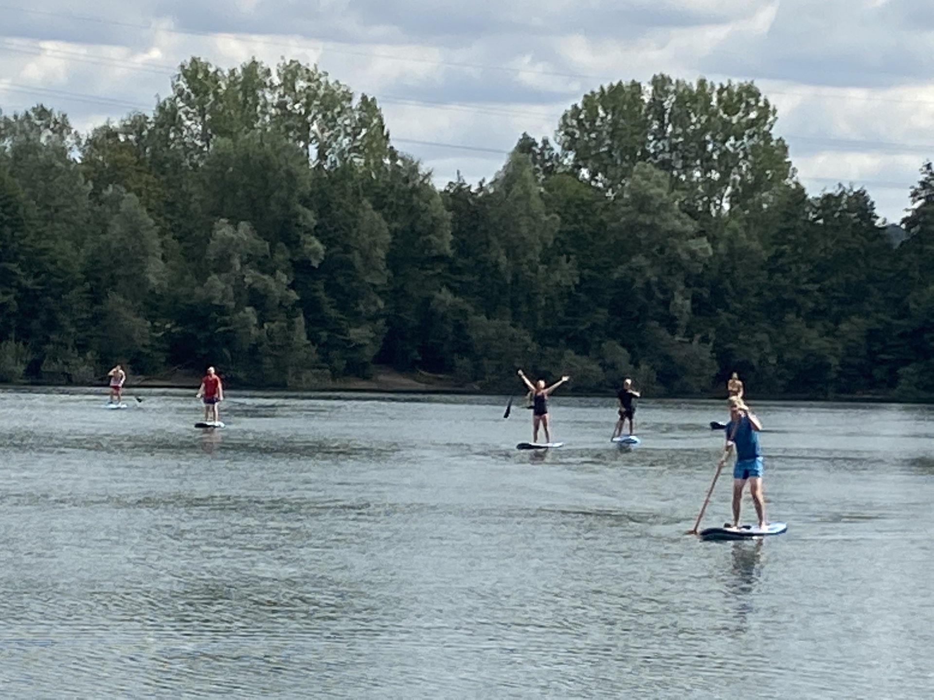 Standup-Paddeling auf dem See